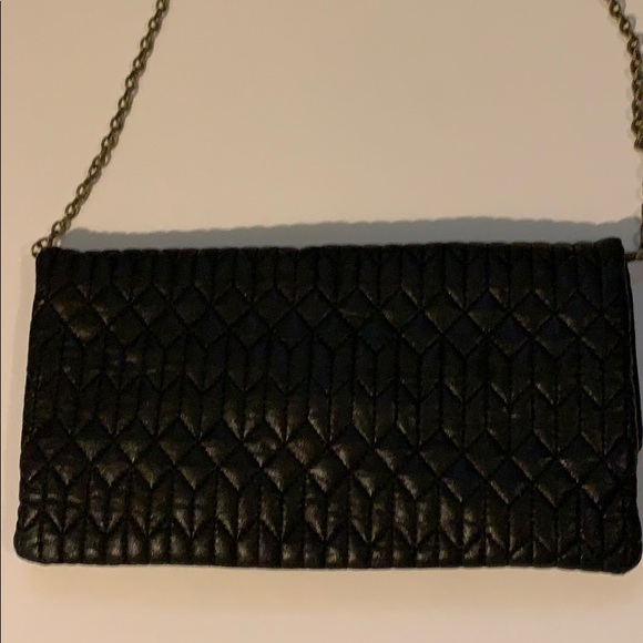 Bags Black Quilted Clutch With Gold Chain Poshmark